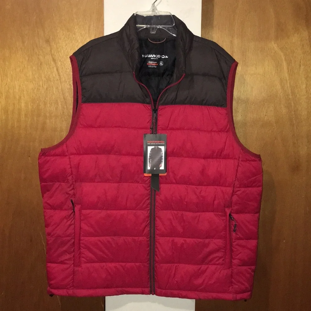 ♦️NWT Hawke & Co. Red/Burnt Brown Men’s Vest